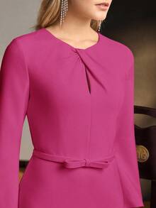 MOTF Soiréza 锁孔领口系腰带连衣裙 - 彩色 - 查看 2