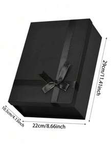 1pc Foldable Bowknot Ribbon Tied Lid Gift Box For Shoes And Clothes, Birthdays, Parties, Valentine's Day, Black Valentine's Day, Valentines Wedding, Birthday,Suplies,Decorations