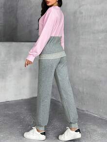 EURMUSE 女士两件套运动衫和运动裤套装 - 彩色 - 查看 3