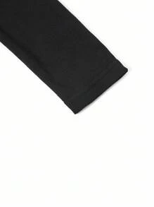 Ellevyn 1 pieza Camiseta de manga larga ajustada de un solo color con hombros descubiertos para mujer