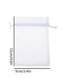 50pcs Organza Gift Bags With Drawstring Cord For Jewelry, Candy, Wedding, Party - Pink - View 13