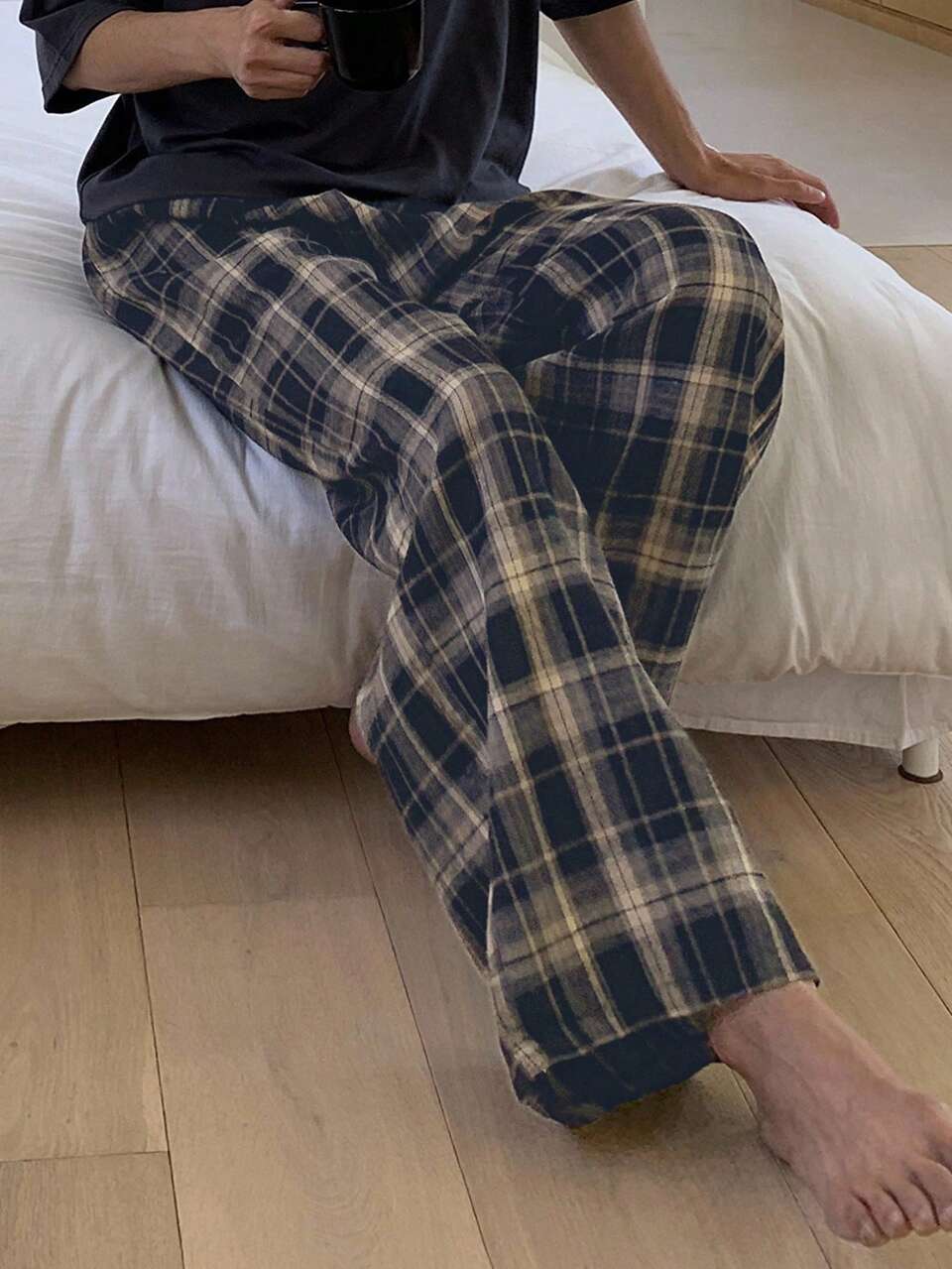 Men's Multi-Color Plaid Pajama Bottoms, Spring/Summer, Winter