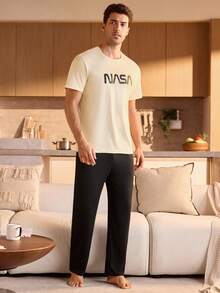 男士休闲基本款英式家居服套装 - 彩色 - 查看 3