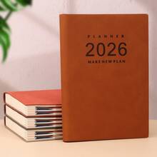 SHEIN 2026 A5 Grand Standard Plan Calendar Planning ,Comes With Stickers,High Quality PU Leather (January December) Daily, Weekly, And Monthly Agendas, 100g Of Paper, 365 Day To-Do List, Planner's Selection, Perfect Gift!, School Supplies,Back To School - A5 - View 11