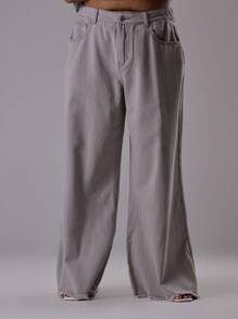 MUSERA Plus Size Jeans Summer - Grey - View 2