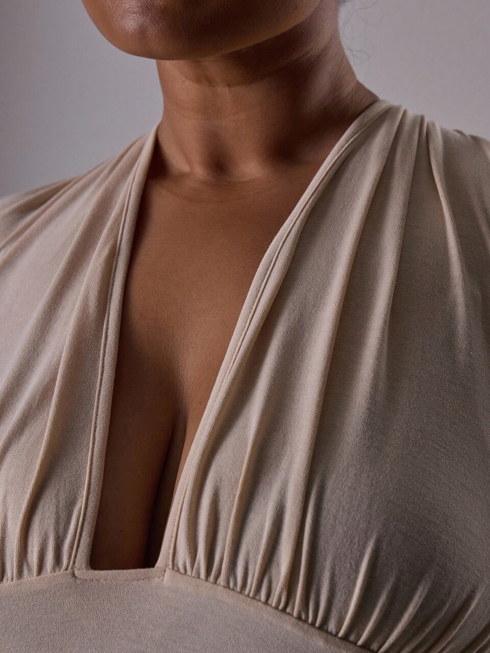 Lange Ärmel Neckholder Tiefer Ausschnitt Top, süß, elegant, klassisch, Urlaubstop, cool, sexy, Anlass, Frühling Sommer