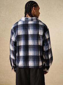 ROMWE MEN Prep 男士休闲通勤格子夹克