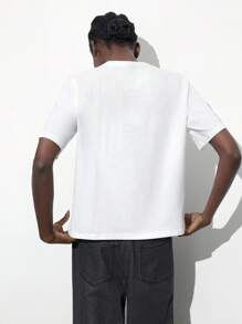 Maija Women's Spring Rhinestone Decor Design Short Sleeve Cropped White T-Shirt,Festival - White - View 5