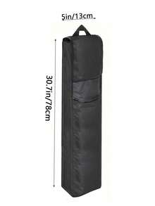 1pc Wrapping Paper Storage Bag, 30" Gift Wrapping Paper Organizer, Black Oxford Wrap Paper Storage Containers With Pocket, Foldable Wrapping Paper Holder, Home Organizer And Storage - Black - View 4