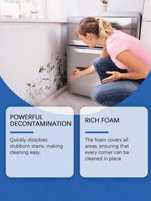 1 PC/120 ML Stain Removal Foam Cleaner Multi-Purpose Household Cleaning Moldy Wall Tile Cleaner Quickly Dissolves Stubborn Stains, Making Cleaning Easy The Foam Covers All Areas, Ensuring That Every Corner Can Be Cleaned In Place