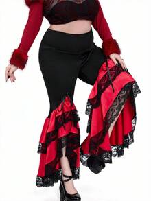 Whyspr Goth Punk Halloween Plus Size Pants Fall Cloth For Women - Multicolor - View 3