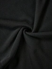 Ellevyn 1 pieza Camiseta de manga larga ajustada de un solo color con hombros descubiertos para mujer