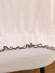 2pcs Tween Girl Round Neck Short Sleeve Leopard Print Nightgown Loungewear