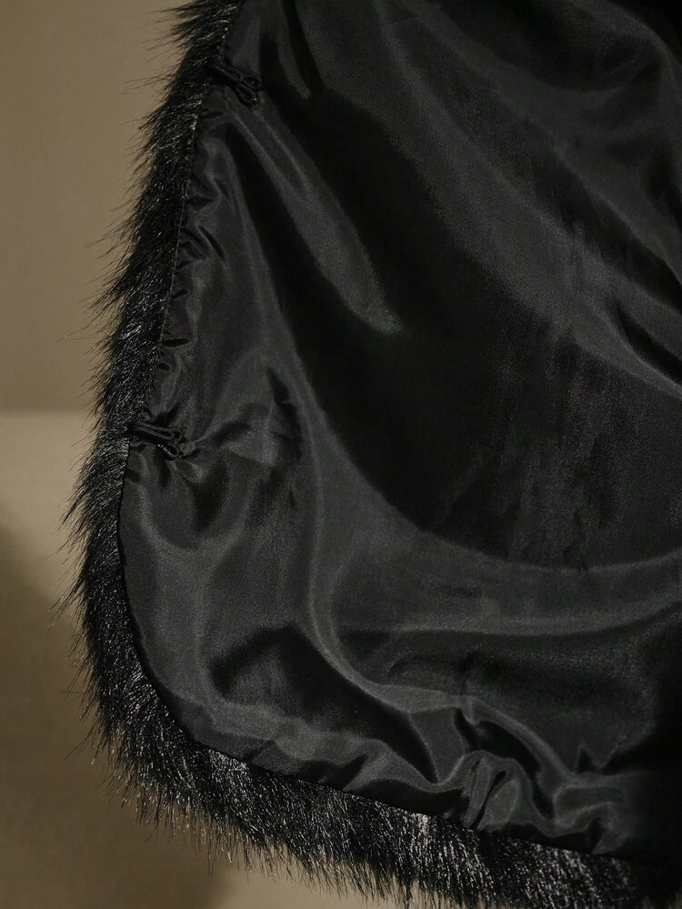 CHIC FAUX FUR SHORT JACKET, AUTUMN/WINTER PARTY