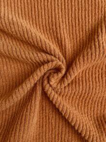 SHEIN طقم كاجوال من 2 قطعة: جاكيت أحادي الصدر بأكمام طويلة وفستان، لملابس الحمل - لون برتقالي - مشاهدة 7