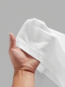 Manfinity Joysei Áo thun nam cổ tròn tay ngắn in chữ và sọc mùa hè cỡ lớn - Màu xanh lam - Xem 6