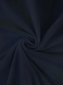 SHEIN 女式加大码宽松白色刺绣T恤 - 藏蓝色 - 查看 6