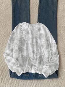 SHEIN 女士数码印花落肩圆领运动衫 - 彩色 - 查看 2