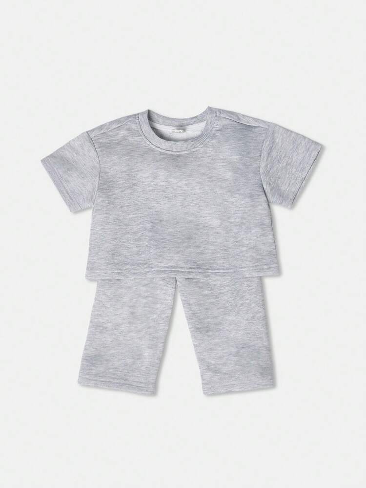 Crew Neck T-Shirt And Shorts Co-Ord Set