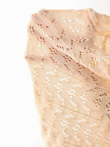 Tween Girl Casual Everyday Comfortable Knit Cardigan,In Fall/Winter - Apricot - View 6