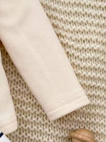 SHEIN 3件套女婴可爱休闲针织长袖上衣 - 杏色 - 查看 7