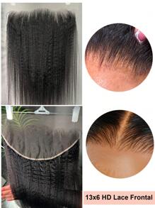 TrueHD Kinky Straight 13x6 HD Lace Frontal Melt Skins Invisible HD Lace 13x4 Frontal Only Pre Plucked Virgin Human Hair 2x6 5x5 HD Lace Closure Single For Woman 12-20 Inch - SNatural - View 14