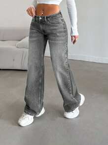 EURMUSE LOW RISE STRAIGHT CYT WOMEN BLUE JEAN - Grey - View 7