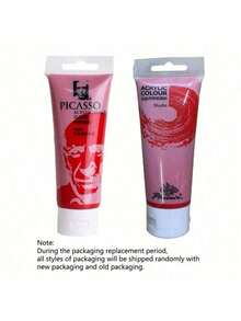 2.54oz Tube Acrylic Paint Waterproof Art Supplies For Hand-Painting Clothes Shoes Walls DIY Creative Graffiti Flower Stone Pebble Painting Ball Shoes Mother's Day Gift For Mom,Back To School,School Supplies