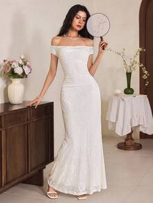 EastFlair 性感露肩露背修身女式连衣裙