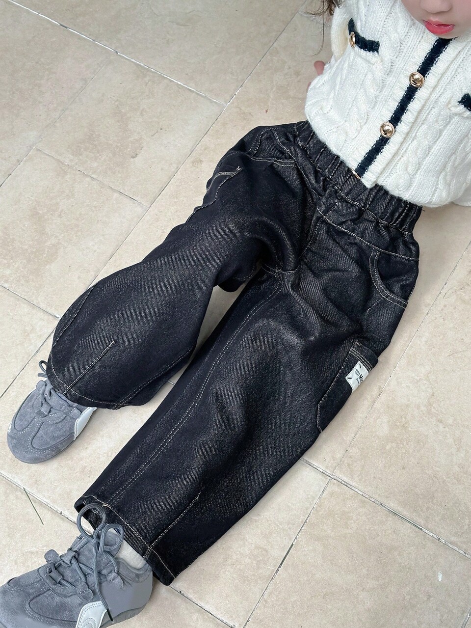 Young Girls Casual Loose Wide-Leg Versatile Jeans Baggy Jeans