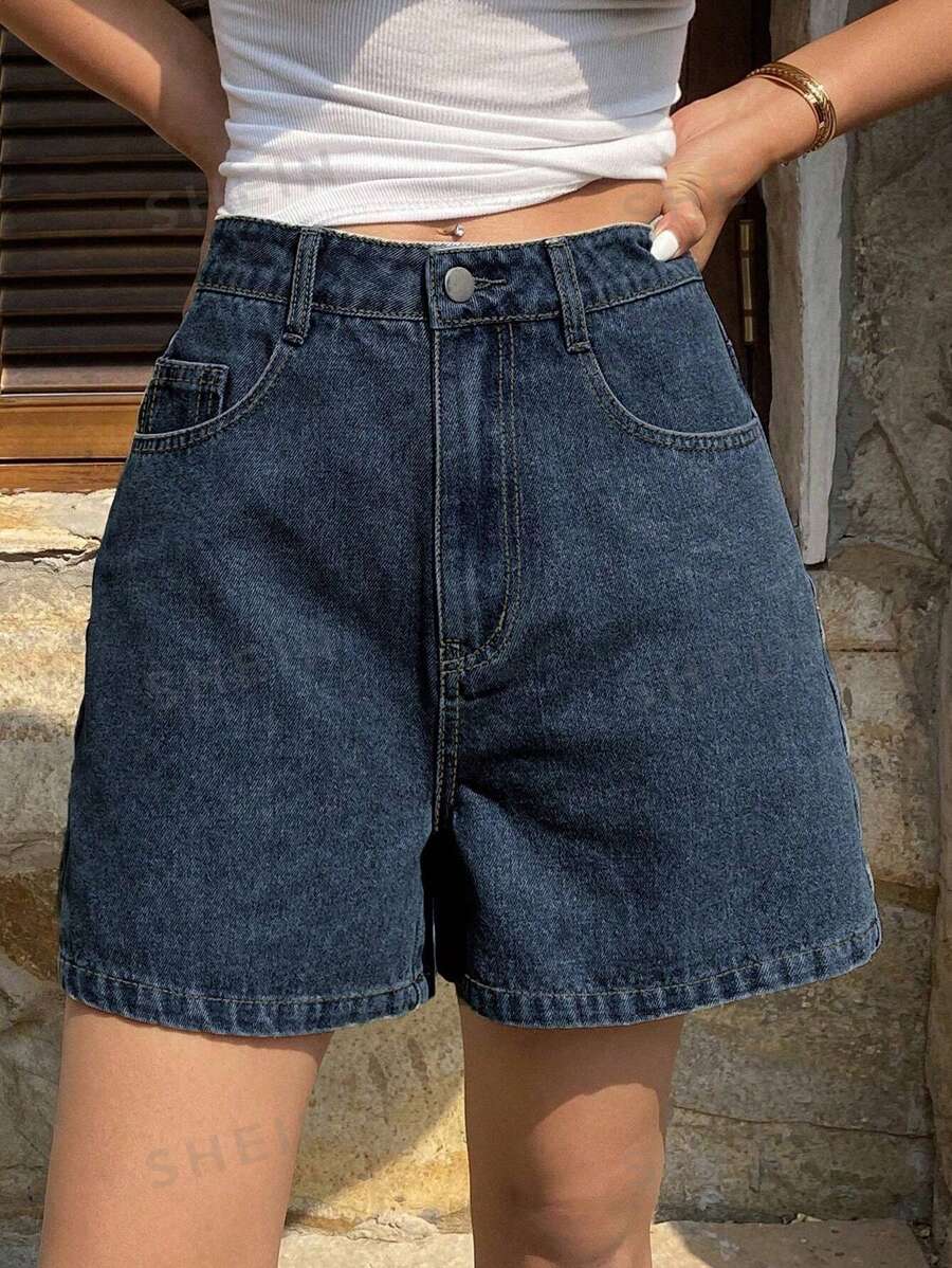 DAZY Summer New Loose Casual Distressed Women Denim Shorts