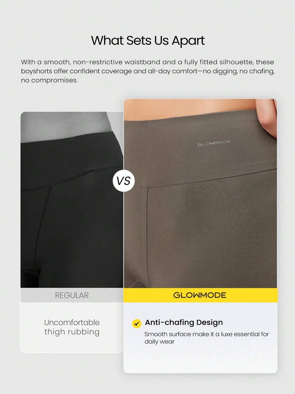 1 Pack Bonding High-Rise Waist Boyshorts Underwear Daily Casual Wear