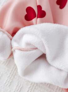 Cozy Pixies 2 件套女婴心形图案针织柔软圆领长袖运动衫和松紧腰喇叭裤套装 - 彩色 - 查看 8