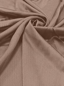 Allurite 春季休閒純色長袖襯衫 - 棕色 - 查看 5