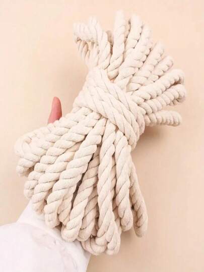 Makrameesnöre 10 mm x 4,3 yards naturligt makrameesnöre, 3-trådigt tvinnat snöre för vägghängen, växthängare, hantverk, presentinslagning och bröllopsdekorationer