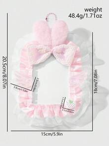 ROMWE Kawaii 1 cái Phong cách Ins Dễ thương & Quyến rũ Đa năng Chất lượng cao Thỏ nhồi bông màu hồng thủ công Nơ ruy băng Acrylic Lấp lánh Cánh Trái tim Dâu tây Trang trí Giá đựng thẻ lớn, Dây đeo thẻ ID, Móc khóa & Mặt dây túi, Thích hợp cho nhân viên văn phòng, sinh viên, Trang phục hàng ngày, Quà tặng ngày lễ - Hồng - Xem 7