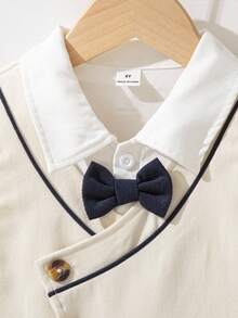 SHEIN 3pcs Young Boy Vintage Gentleman Vest Set With White Long Sleeve Shirt And Pants Boy Formal Set Little Boy Suit Set Boys Elegant Outfit Fall Winter - Multicolor - View 8