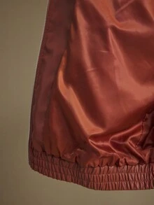 Ontre 2025 秋冬新品，Tangerine 女装，女士秋季夹克，秋季、万圣节、返校季、圣诞节、啤酒节女士外套，夜间外出装束，婚礼宾客装，商务休闲装，复古风格女士夹克 - 鏽棕色 - 查看 7