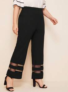 Mulvari Plus Mesh Insert Flare Leg Pants