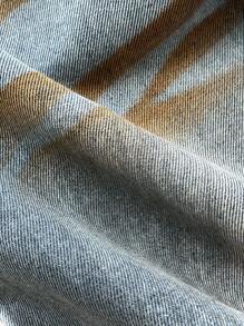 Elamini Women's Casual Straight Leg Wide Leg Button Distressed Everyday Jeans - Blue - View 4