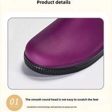 1 Pair New Fashionable Short Tube Rain Boots, Beach Shoes, Casual Shallow Mouth Rain Boots, Low Cut Anti Slip Waterproof Shoes, Suitable For All Seasons