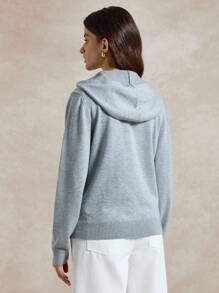 Briarwyn 秋冬装老款女装卡通熊图案长袖休闲宽松连帽毛衣，返校季运动服，复古女装，保暖毛衣 - 灰色 - 查看 6