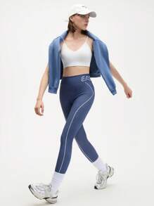 Eassivo Eassivo Women's Solid Color Ribbed Casual Fitness Sports Bra - White - View 6