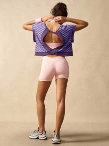 VARSIVA Casual Striped Sports Tank In Multicolor Knitted Fabric With Round Neck And Regular Length - Multicolor - View 4