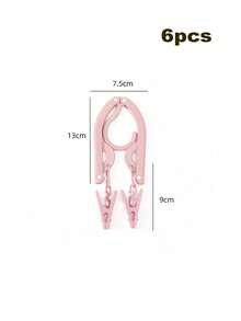 SHEIN Portable Folding Clothes Hanger - Easy To Store, New Material, No Old Materials Added, Multi-Color Clips To Meet Different Drying Needs, Non-Slip Design, Shoulder Support, Can Be Enlarged And Reduced, A Must-Have For Travel, Saves Wardrobe Space!(The Product May Have Slight Color Changes Due To Batch Problems, But The Quality Remains Unchanged And Does Not Affect The Appearance And Use)