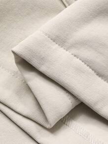 Livesso 秋冬新款宽松休闲加厚风衣女式常规外套女式大衣 - 卡其色 - 查看 8