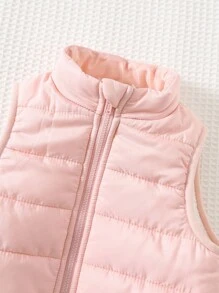 Cozy Pixies 3 件套女婴卡通猫咪图案针织柔软圆领长袖运动衫、羊毛背心和松紧腰打底裤套装 - 粉色 - 查看 5