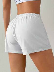 Gameset SHEIN Sport Summer Casual Solid Color Sports Shorts - Baby Blue - View 4