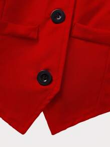 SHEIN 2pcs Vintage American Leopard Print Girl's Basic Short Sleeve Top And Long Pants Set, For Teenage Girls - Red - View 9