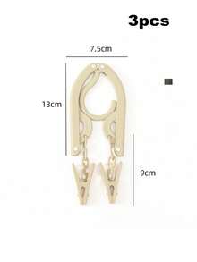 SHEIN Portable Folding Clothes Hanger - Easy To Store, New Material, No Old Materials Added, Multi-Color Clips To Meet Different Drying Needs, Non-Slip Design, Shoulder Support, Can Be Enlarged And Reduced, A Must-Have For Travel, Saves Wardrobe Space!(The Product May Have Slight Color Changes Due To Batch Problems, But The Quality Remains Unchanged And Does Not Affect The Appearance And Use)